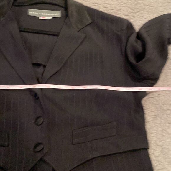 Karen Alexander Vintage Tuxedo Dress Size 8 Made in The USA  Stripe - Picture 2 of 12